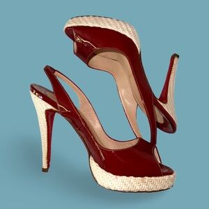 Christian Louboutin Peeptoe Slingabacks